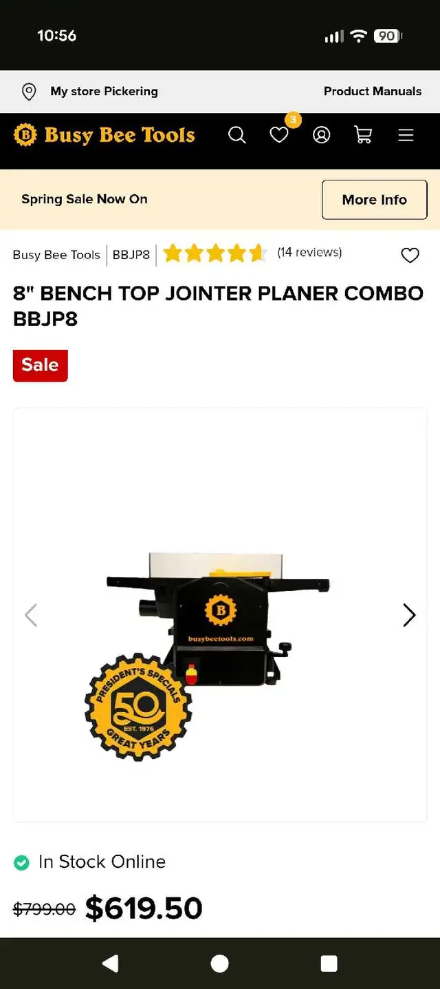 Combo jointer / planer in Power Tools in Peterborough - Image 3
