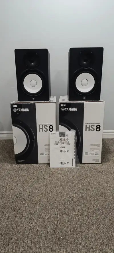 Yamaha HS8 Studio Monitor, Black, View more
