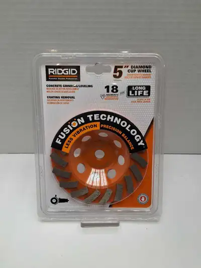 Ridgid 5" Diamond Cup Wheel Concrete Grinding *NEW*, View more