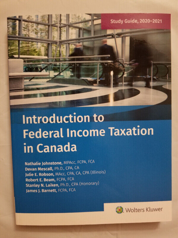 Introduction To Federal Income Taxation In Canada