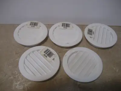 5 small round plastic vents, View more