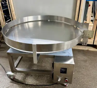 Stainless Steel 38" Dia. Accumulation/Unscrambler Rotary Table, View more