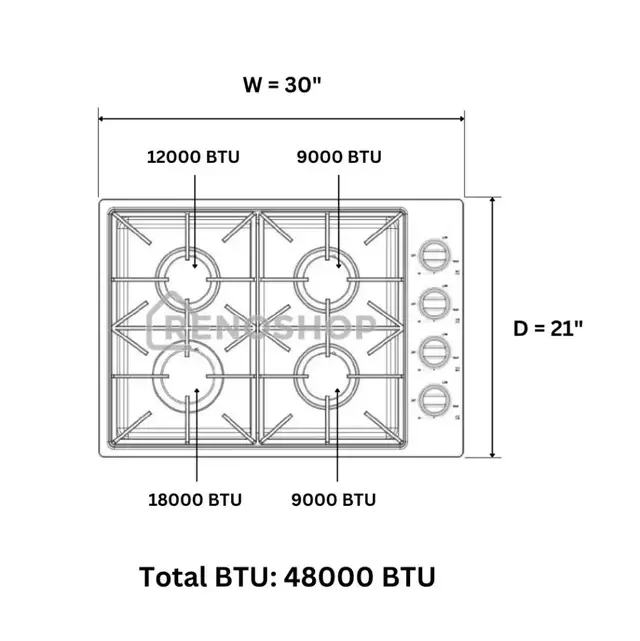 Thor kitchen 30" Drop-In Gas Cooktop - Open Box (NEW) in Stoves, Ovens & Ranges in Mississauga / Peel Region - Image 5