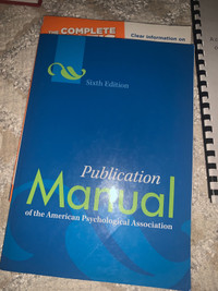 Publication manual of the American psychological association 