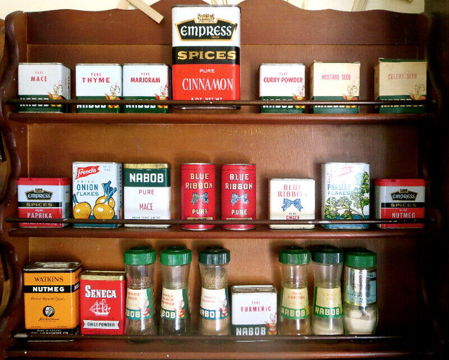 ►Vintage Spice Tins - Empress/Frenchs/Nabob/BlueRibbon/etc◄ in Arts & Collectibles in Lethbridge