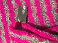 Garage brand Fuchsia  and Gray knit scarf  - new
