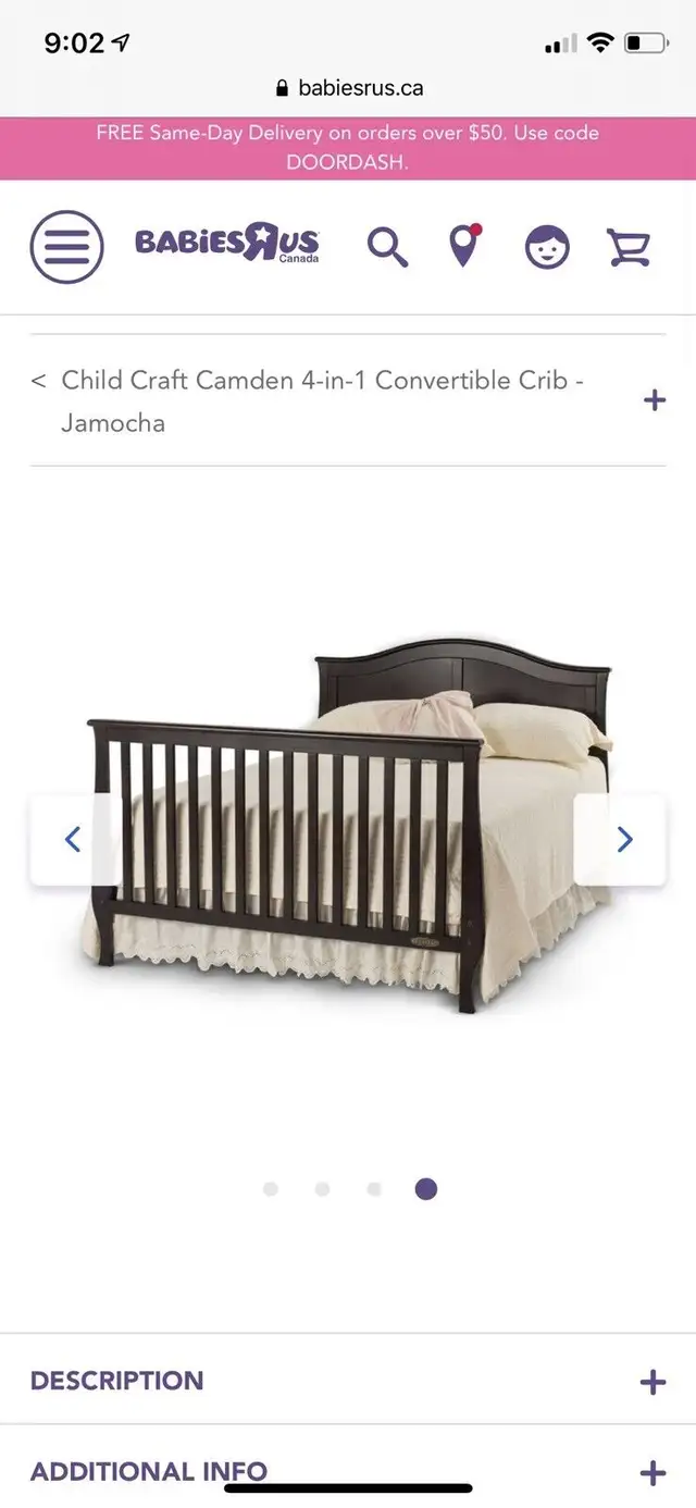 Bily Sydney black 4 in 1 wood crib in Cribs in Edmonton - Image 5