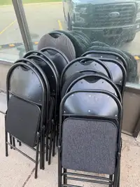 13 good condition fold up chairs FREE