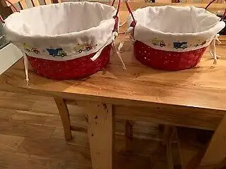 red wicker baskets, View more