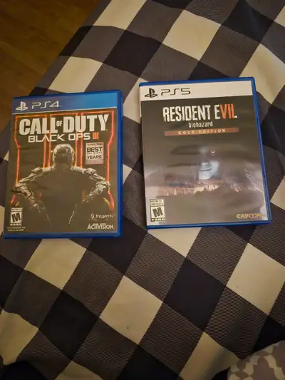 Ps5 game. Resident evil 7. Ps4 game Black opps lll, View more