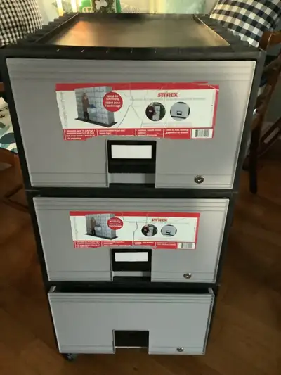 Hard plastic filing boxes, View more