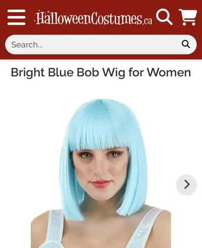 New Bright Blue Women’s Costume Hair Wig, View more