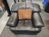 Arm Chair - Black Leather