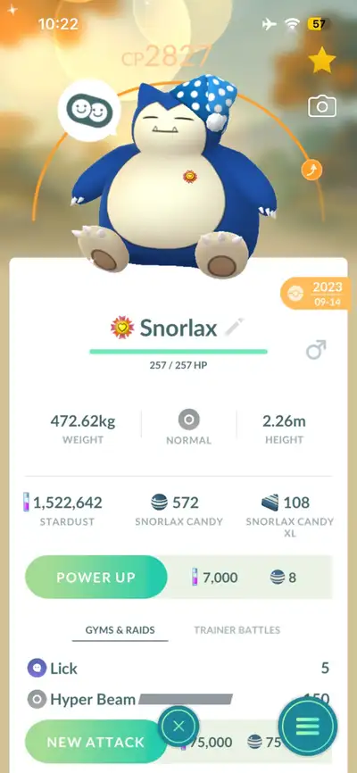 Pokemon GO Shiny Night Cap Snorlax , View more