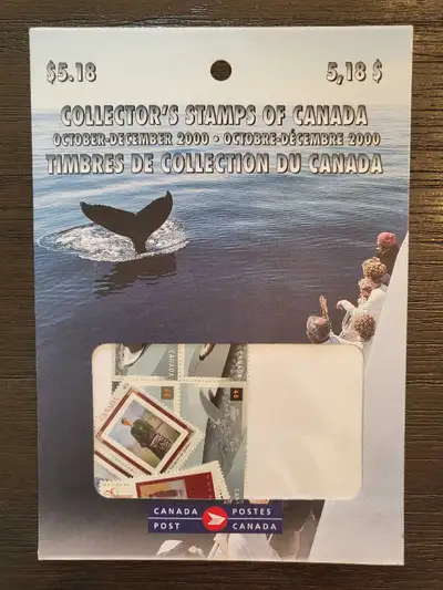 This is a collector's set of stamps from Canada issued between October and December of 2000. This fe...