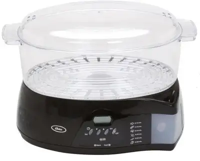 Cuisson à la vapeur sur deux niveaux - Grande capacité. Cuit à la vapeur, riz, légumes, œufs, poisso...