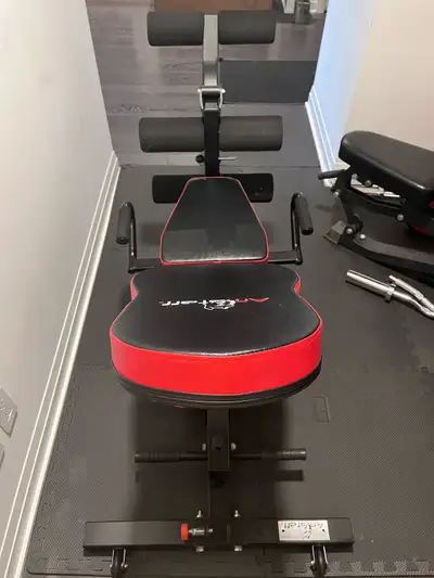 Weight bench with leg curl, View more
