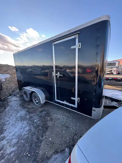 Trailer 7x14 enclosed, 7000 gvwg, 2x3500lbs, ramp door re inforced, solar panels, roof insulated, di...