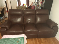 Brown Leather sofa recliner 3pcs