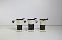 Nine Piece Ceramic Cups/Cup Covers/Coasters/Spoons