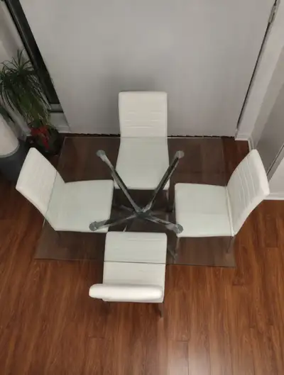 Glass dining set, View more