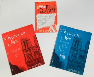 Vintage Men's Quartet Barbershop Style Religious Song books, View more