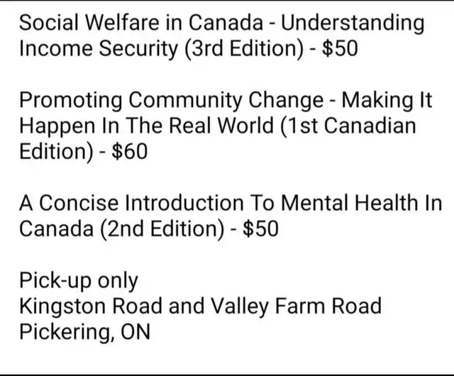 Social Work, Social Science, Humanities College Textbooks. Tutor in Textbooks in Oshawa / Durham Region - Image 8
