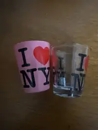 I Love NY shot glasses- 2 for $5.00 - Brand New 