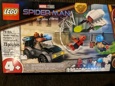 Brand New sealed Lego Marvel 76184 Spider Man No Way Home Spider-Man vs Mysterio's Drone Attack 73 p...