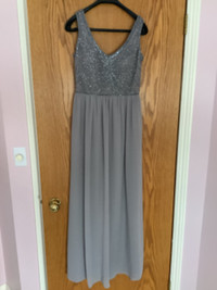 Long gray/silver dress