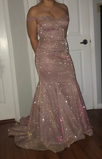 Stunning Gold Rose Prom Dress 