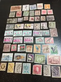 100 World stamps, LOT #4, used off paper
