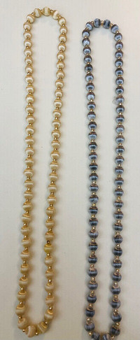 Satin Bead Necklaces: Vintage.  In Excellent Condition