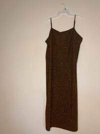 Brown Sparkly Midi Dress (H&M)