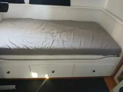 White 3 drawer day bed, View more