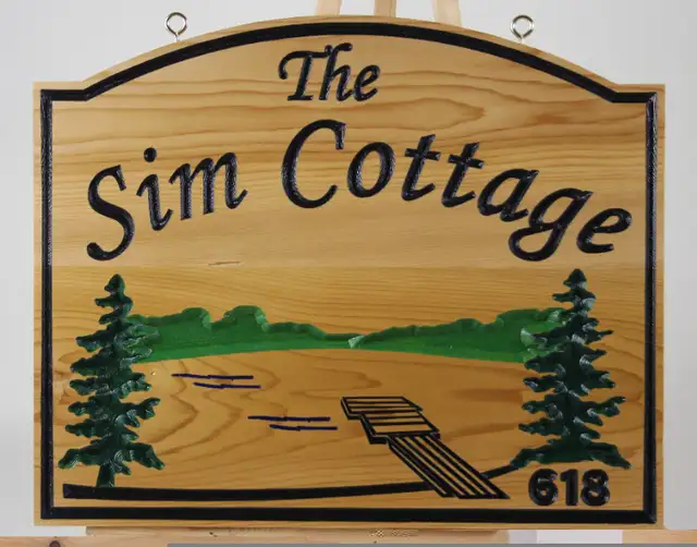 Custom Carved Select Cedar or Fir Wood Signs: Vancouver in Patio & Garden Furniture in Vancouver - Image 6