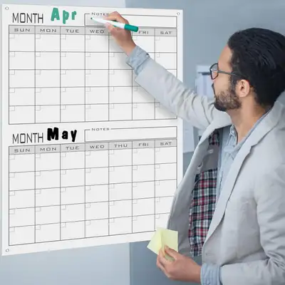 2-Month Dry Erase Wall Calendar – 24x36" Laminated Planner for O, View more