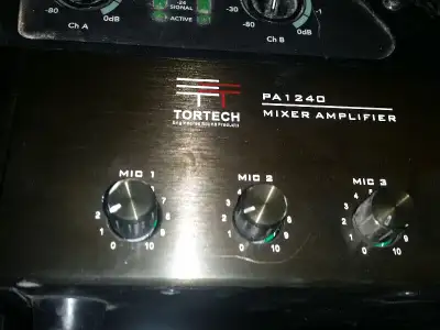 tortech pa1240 24watt pa amplifier  4 zone 4 mic phantom power, View more