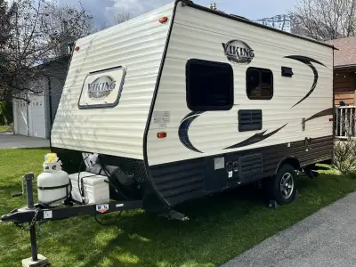2017 Viking VWT16B Travel Trailer. Excellent condition. Only 2,700 lbs and 7ft wide, so towable by m...