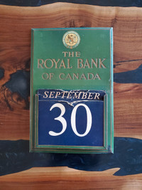 Royal Bank Metal Calendar 