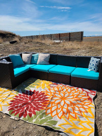 Wicker Patio Sectional 