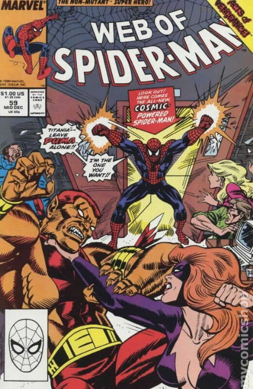 Web of Spider-Man Mark Jewelers #59MJ 1989 FN Stock Image dans Bandes dessinées  à Longueuil/Rive Sud