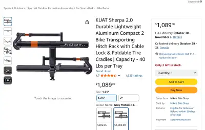 Kuat Sherpa 2.0 - two bike rack, View more