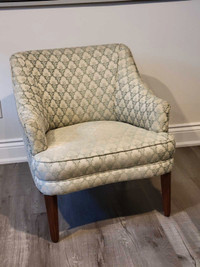 Antique Green Wingback Armchair.  Club Chair.  Accent Chairs