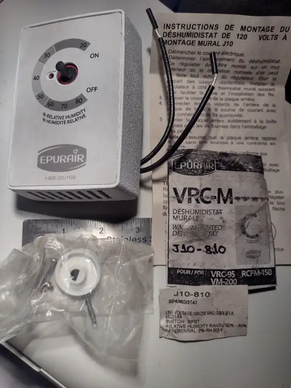 Dehumidistat EPURAIR VRC-M (J10-810) 125-250VAC 20-80% SPST63013092284419121
