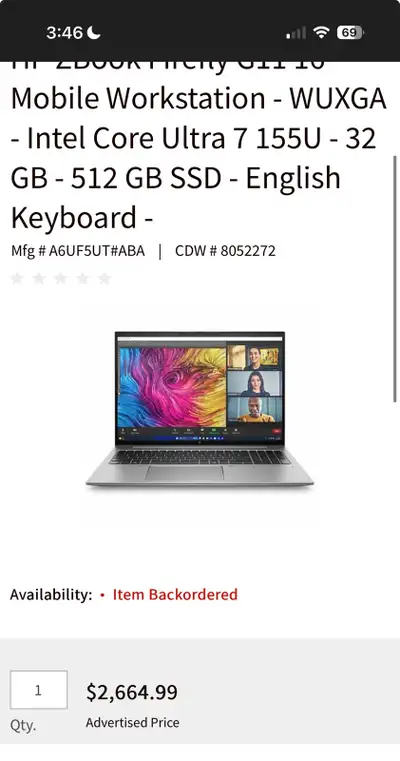 HP Zbook Firefly G11 16inch Workstation - Make Offer, View more