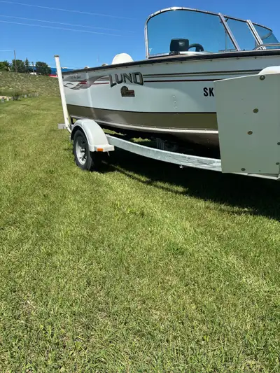 2008 Lund 1700 Pro Sport Boat with 115 hp Etec engine and 2007 Shorelandr trailer.Comes with travel...