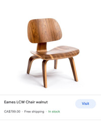 Eames® replica Molded Walnut Plywood Lounge Chair