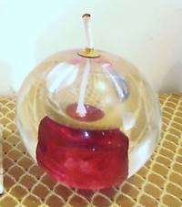 Crystal Glass Ball Refillable Candle Stand Bottom Accent