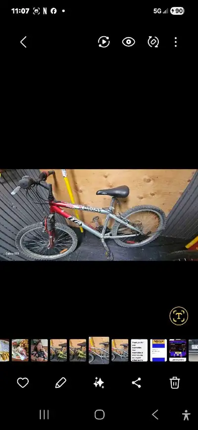 This Louis Garneau 24-inch tires. mountain bike is in good, pre-loved condition, ready for children...